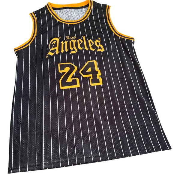 Retro Drip BLACK MAMBA #24 Kobe Bryant Los Angeles Homage Basketball Jersey sz L - Picture 4 of 4
